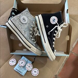 Converse x Chiara Ferragni Glitter Hi Top Sneakers